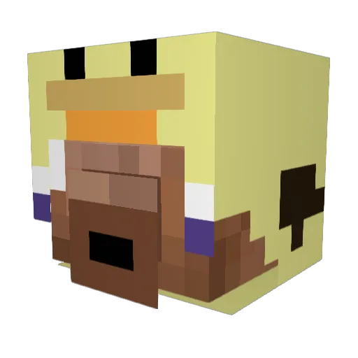 Gioexo Minecraft avatar head, 3D render