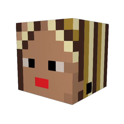 Giogyu Minecraft avatar head, 3D render