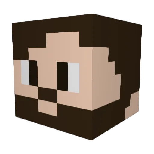 Giomagno Minecraft avatar head, 3D render
