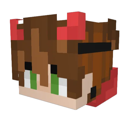 Gion19 Minecraft avatar head, 3D render