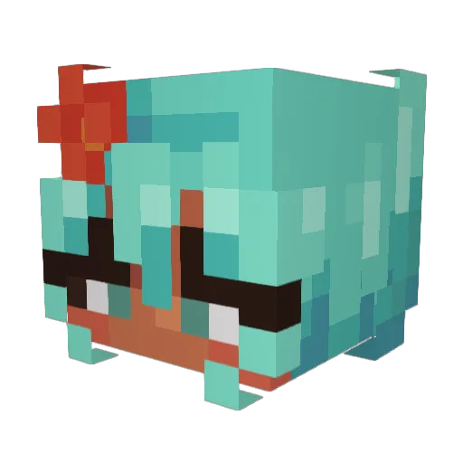 GiorgioTomb Minecraft avatar head, 3D render