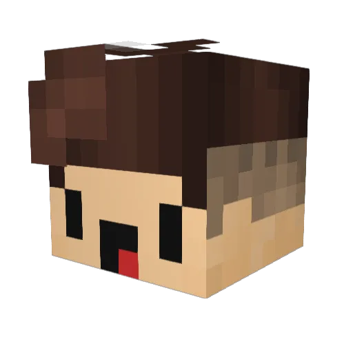 Giorlazoo Minecraft avatar head, 3D render