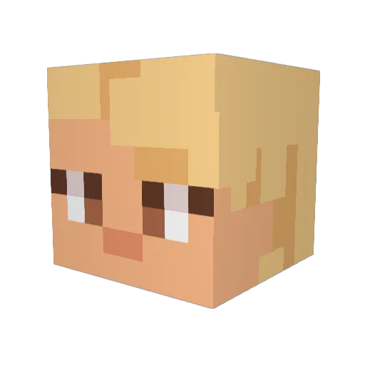 Giova1 Minecraft avatar head, 3D render