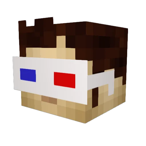 GiovannaS2 Minecraft avatar head, 3D render