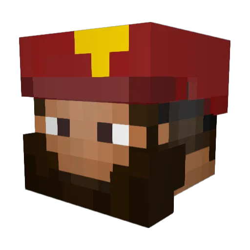 GiovanniLibero Minecraft avatar head, 3D render