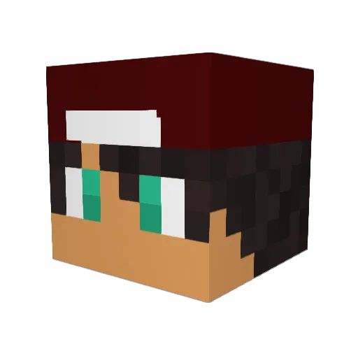 Giovannigt Minecraft avatar head, 3D render