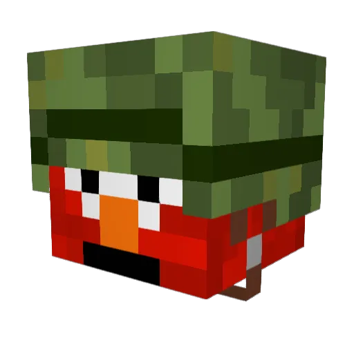 GioviPerro Minecraft avatar head, 3D render