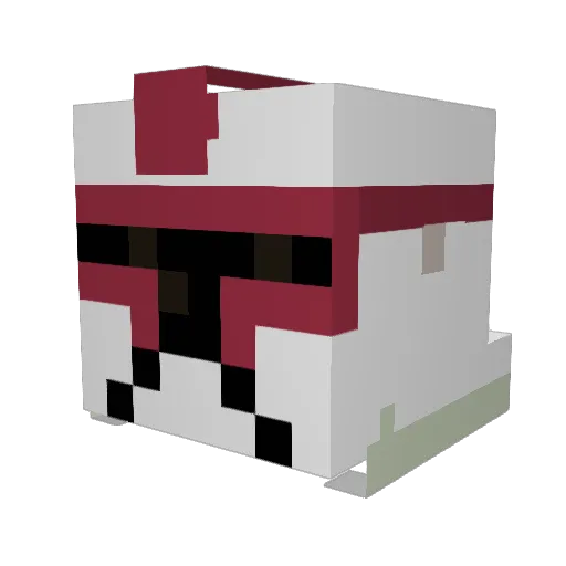 Gipee Minecraft avatar head, 3D render