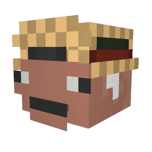 GipfelBube Minecraft avatar head, 3D render