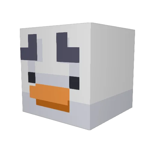 Gipmah Minecraft avatar head, 3D render