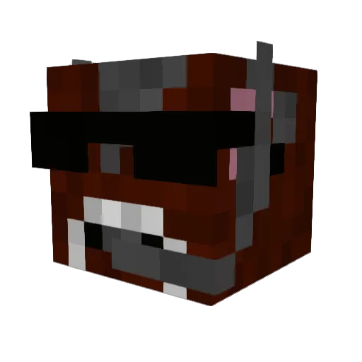 GipperPWNS32 Minecraft avatar head, 3D render