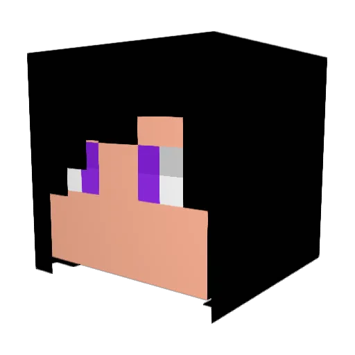 GipsyClown Minecraft avatar head, 3D render