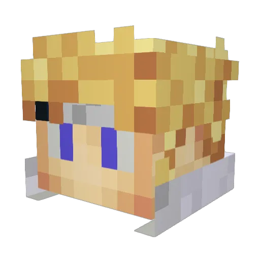 GipsyElSpider Minecraft avatar head, 3D render