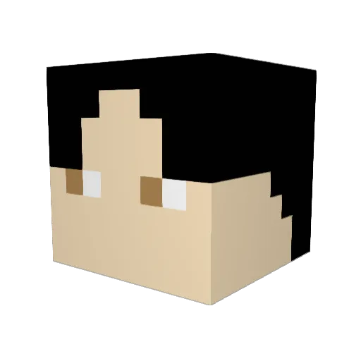 Gir0859 Minecraft avatar head, 3D render