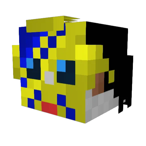 GiraFfe_gilin Minecraft avatar head, 3D render