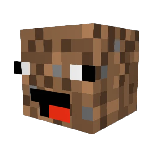 GiraPai Minecraft avatar head, 3D render