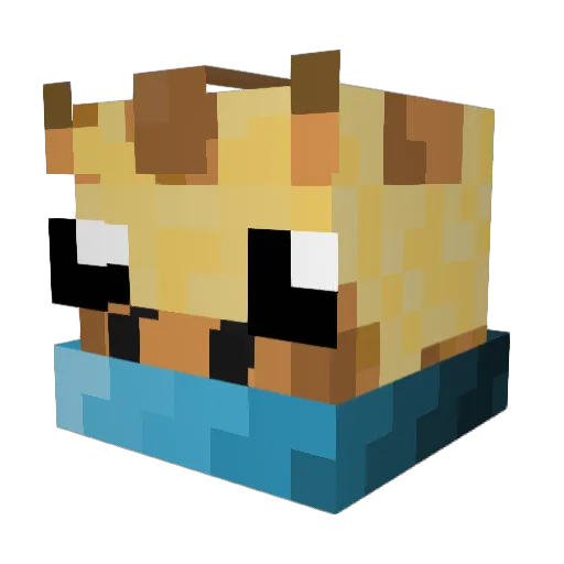 Giraff1 Minecraft avatar head, 3D render