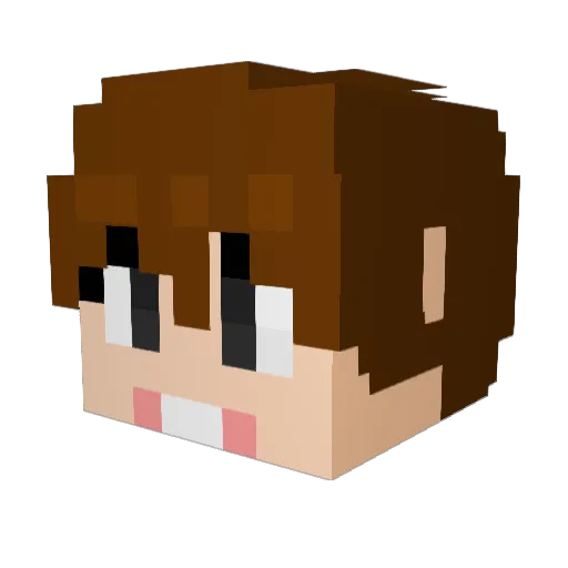 Giraff22 Minecraft avatar head, 3D render