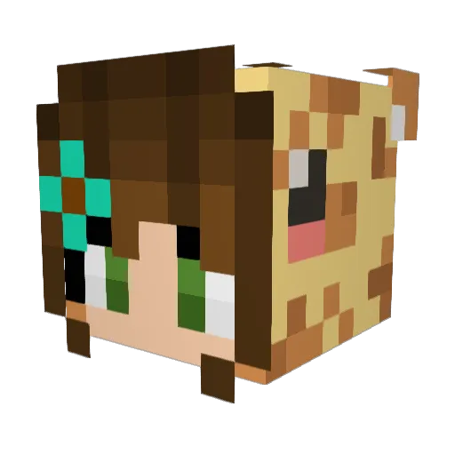 Giraff3Girl17 Minecraft avatar head, 3D render