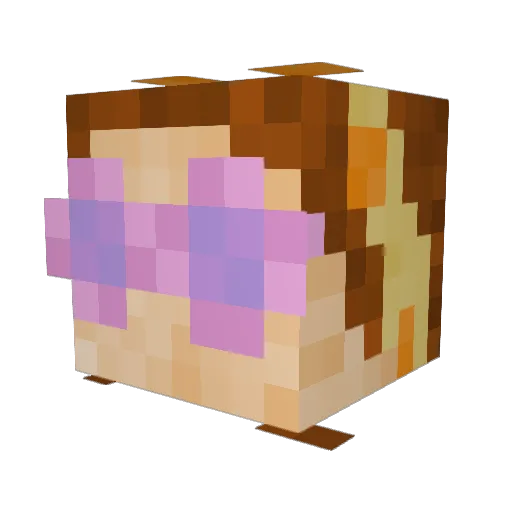 Giraffe1314 Minecraft avatar head, 3D render