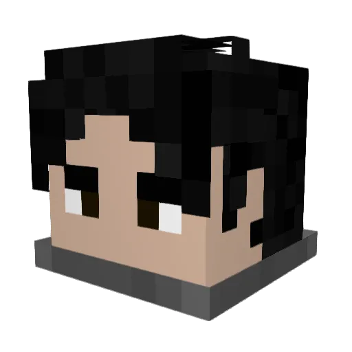 Giraffe357 Minecraft avatar head, 3D render
