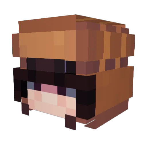 GiraffeAnimeTit Minecraft avatar head, 3D render