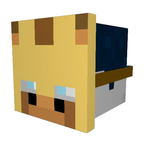 GiraffeGHG Minecraft avatar head, 3D render