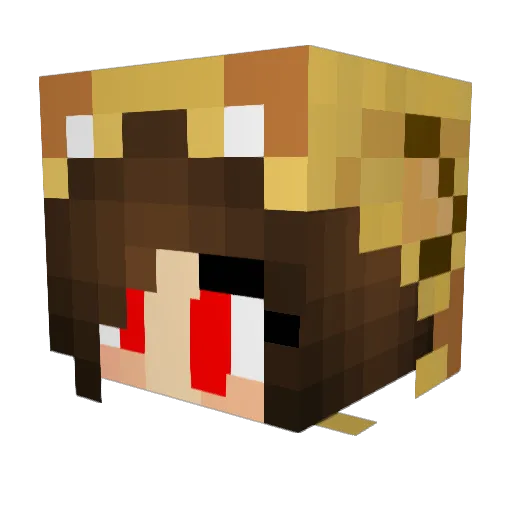 GiraffeKnight Minecraft avatar head, 3D render