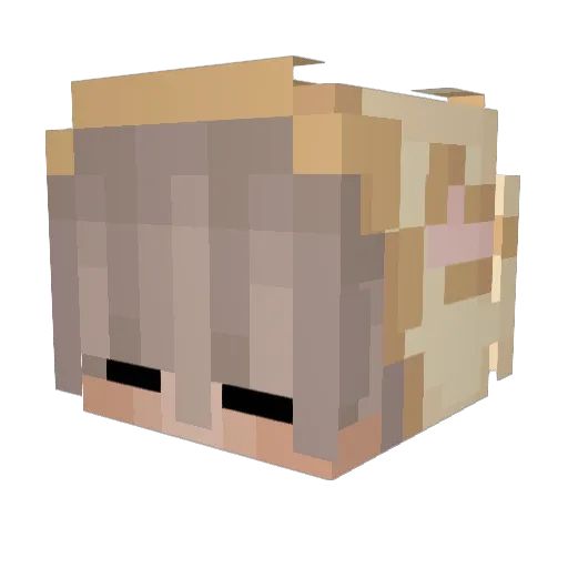 GiraffePlant Minecraft avatar head, 3D render