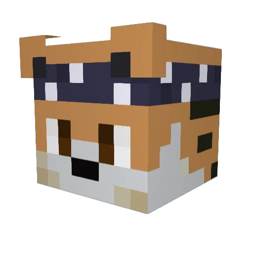 GiraffenCrafter Minecraft avatar head, 3D render