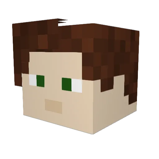 Giraffes1995 Minecraft avatar head, 3D render