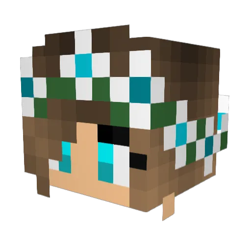 Giraffes61 Minecraft avatar head, 3D render