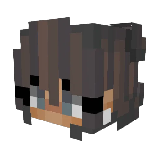GiraffesAreRed Minecraft avatar head, 3D render