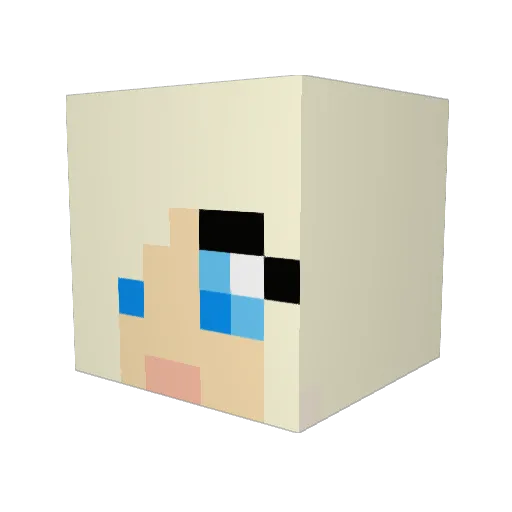 Giraffica Minecraft avatar head, 3D render