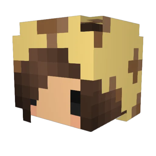 Girafficorn Minecraft avatar head, 3D render