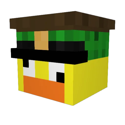Giraffin Minecraft avatar head, 3D render