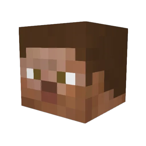 Giraffinator Minecraft avatar head, 3D render