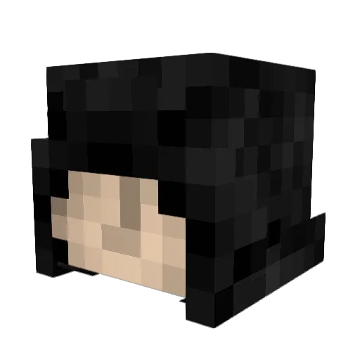 Girafinha Minecraft avatar head, 3D render