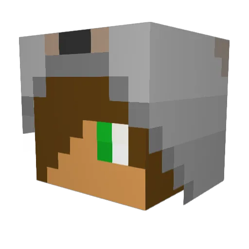 Girisbeast Minecraft avatar head, 3D render