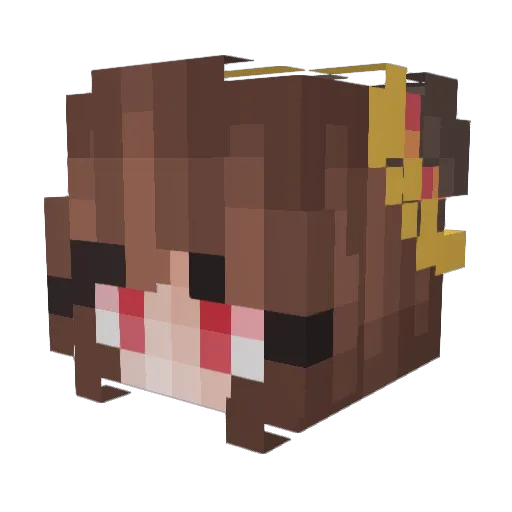 Girkham Minecraft avatar head, 3D render