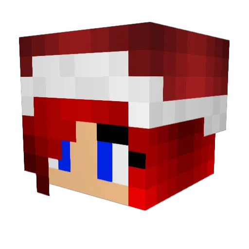 GirlFirePvp Minecraft avatar head, 3D render
