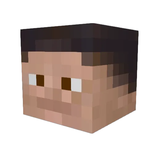 GirlFriend_ Minecraft avatar head, 3D render
