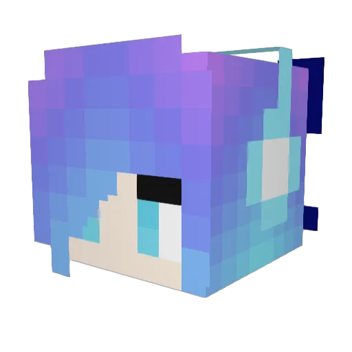 GirlGamer26 Minecraft avatar head, 3D render