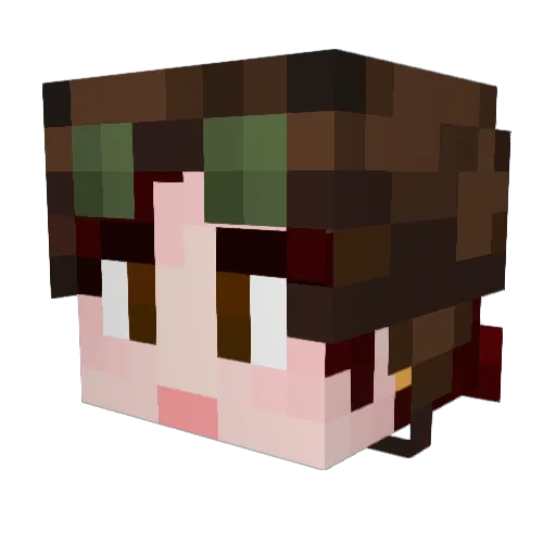 GirlOfMyst Minecraft avatar head, 3D render
