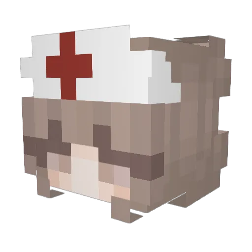 GirlXEmo Minecraft avatar head, 3D render