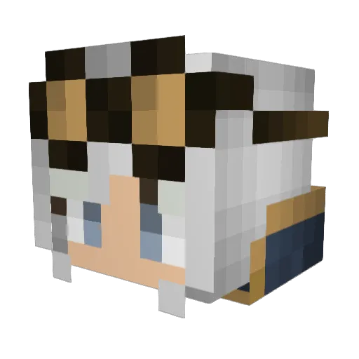 Girl_Dragon Minecraft avatar head, 3D render