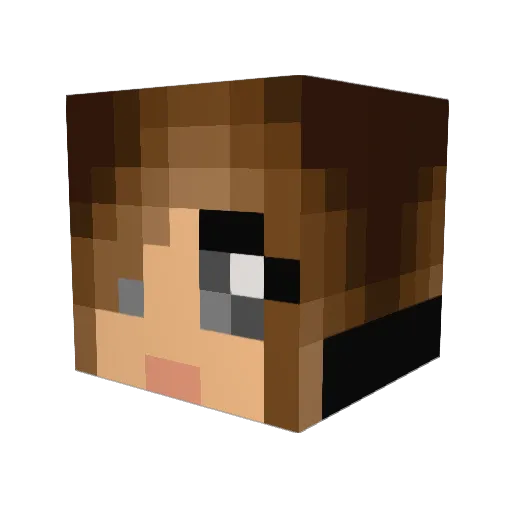 Girl_On_Fire2013 Minecraft avatar head, 3D render