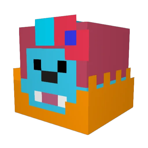 Girl_bacca Minecraft avatar head, 3D render