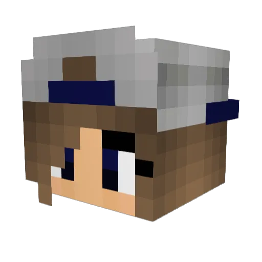 Girldemonboy Minecraft avatar head, 3D render