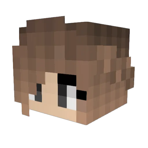 Girlluna123 Minecraft avatar head, 3D render